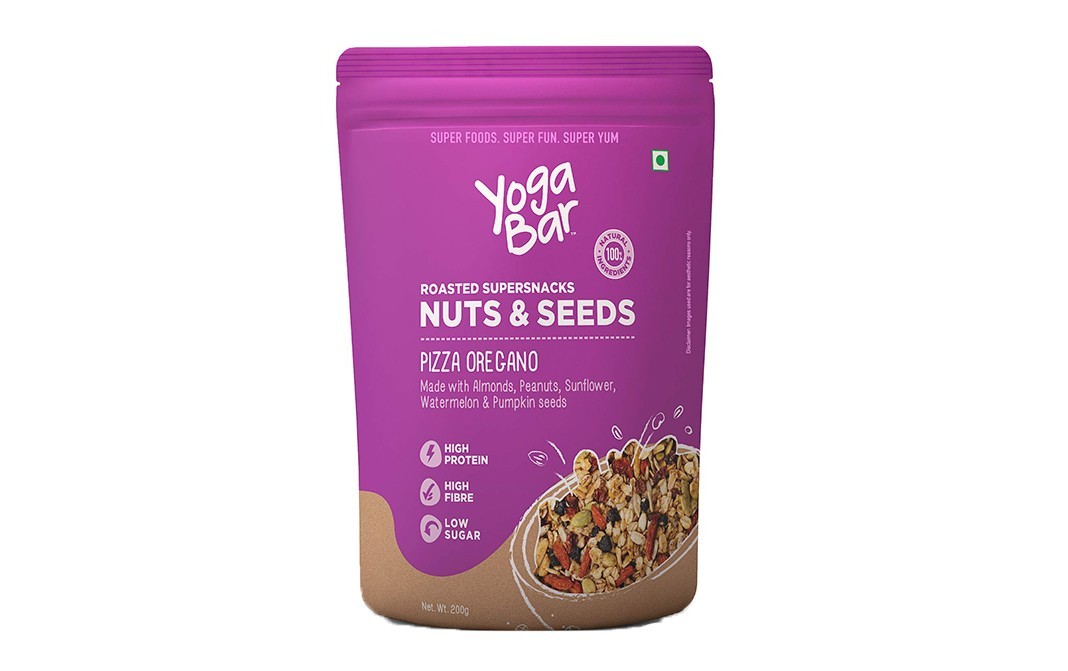 Yoga Bar Roasted Superfoods Nuts & Seeds Pizza Oregano   Pack  200 grams
